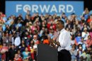 U.S. President Barack Obama campaigns at Bowling Green State University in Bowling Green