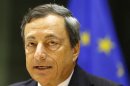 European Central Bank President Mario Draghi takes part in the European Parliament's Economic and Monetary Affairs Committee in Brussels