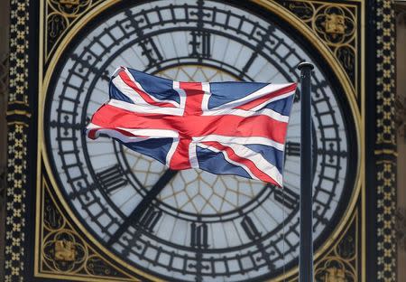 File photo of Union Flag in front of Big Ben clock tower on the Houses of Parliament in London