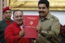 Venezuelan President Maduro receives document approving law granting him with decree powers in Caracas