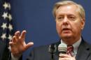 U.S. Senator Lindsey Graham speaks during a news conference in Cairo