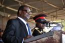 Newly elected Malawian President Peter Mutharika delivers a speech during his official inauguration in Blantyre on June 2, 2014