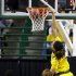 Florida State's Chasity Clayton (00) and Chelsea Davis (34) watch as Baylor center Brittney Griner (42) dunks in the first half of a second-round game in the women's NCAA college basketball tournament, Tuesday, March 26, 2013, in Waco, Texas. (AP Photo/Tony Gutierrez)