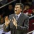 Houston Rockets head coach Kevin McHale talks to his players during their NBA basketball game against the Toronto Raptors in Houston