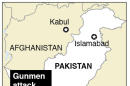 Map locates Karachi Pakistan, whose airport was recently attacked; 2c x 4 inches; 96.3 mm x 101 mm;