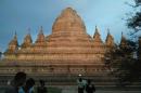 This photo provided by Soe Thura Lwin shows a damaged temple in Bagan, Myanmar, on Wednesday, Aug. 24, 2016. A powerful earthquake measuring a magnitude 6.8 shook central Myanmar on Wednesday, damaging scores of ancient Buddhist pagodas in Bagan, a major tourist attraction, officials said. (Soe Thura Lwin via AP)