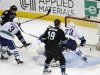 San Jose Sharks' Marleau scores winning goal in overtime over Vancouver Canucks during Game 4 of their NHL Western Conference quarterfinal hockey playoff game in San Jose