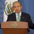 Mexico's President Felipe Calderon speaks during a news conference at Los Pinos presidential residence in Mexico City, Tuesday, June 12, 2012. Mexico is hosting the upcoming G-20 summit, beginning Friday in the coastal resort of Los Cabos, where leaders will start assembling a few days later against a backdrop of financial turmoil and uncertainty in Europe. Calderon said leaders of the world's largest economies will work to produce a lasting solution to the European financial crisis. (AP Photo/Eduardo Verdugo)