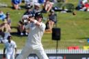 New Zealand's Brendon McCullum bats against Sri Lanka on day three of the second International Cricket Test at Seddon Park in Hamilton, New Zealand, Sunday, Dec. 20, 2015. (Ross Setford/SNPA via AP) NEW ZEALAND OUT