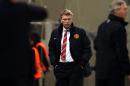 Manchester United's manager David Moyes, seen during their UEFA Champions League round of 16 first leg match, against Olympiakos, at Karaiskaki Stadium in Athens, on February 25, 2014