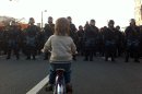 Boy on a Bike Becomes Moscow's Tiananmen Image