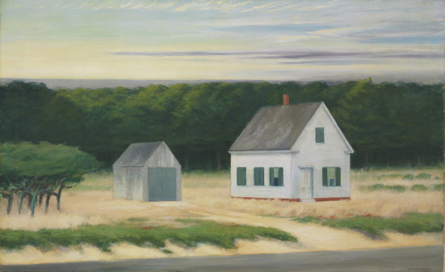 This undated photo provided by Christie's shows a painting of a Cape Cod autumn scene by Edward Hopper. The large-scale painting is coming to auction in New York City and is expected to sell for $8 million to $10 million when it is put up for sale by Christie's on Nov. 28. (AP Photo/Christie's)