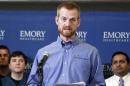 Brantly, who contracted the deadly virus Ebola, speaks during a press conference at Emory University Hospital in Atlanta