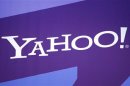 The Yahoo logo is seen at the CES in Las Vegas