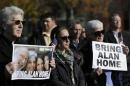 Demonstrators gather during a rally for U.S. detainee Gross in Washington