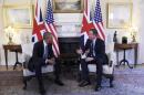 U.S. President Barack Obama meets Britain's Prime Minister David Cameron in 10 Downing Street in London