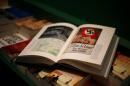 A copy of the book 'Hitler, Mein Kampf. A Critical Edition' lies on a display table in a bookshop in Munich