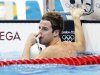 Australia's James Magnussen reacts after his men's 50m freestyle heat during the London 2012 Olympic Games at the Aquatics Centre