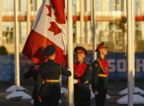 Canada's Flag rises in Sochi