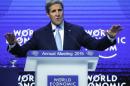 U.S. Secretary of State Kerry makes a special address at the World Economic Forum in the Swiss mountain resort of Davos
