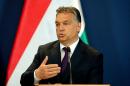 Hungarian Prime Minister Viktor Orban speaks at a press conference at the parliament building in Budapest on June 5, 2015