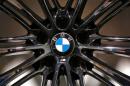 FILE PHOTO: A BMW logo is seen on a wheel at the Brussels International Auto Show