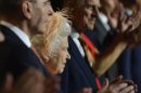 Britain's Queen Elizabeth and her husband Prince Philip attended the Olympics opening ceremony last month