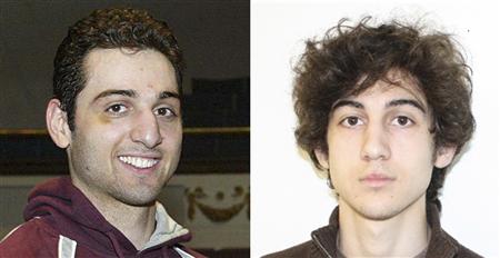 Tamerlan Tsarnaev (L), 26, is pictured in 2010 in Lowell, Massachusetts, and his brother Dzhokhar Tsarnaev, 19, is pictured in an undated FBI handout photo in this combination photo. REUTERS/The Sun of Lowell, MA/FBI/Handout