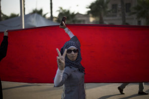 Supporter of ousted Egypt's Islamist President Mohammed …
