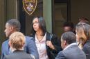 Baltimore City State's Attorney Marilyn Mosby leaves the courthouse after the first day of pretrial motions for six police officers charged in connection with the death of Freddie Gray in Baltimore