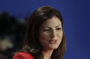 Senator Kelly Ayotte, R-N.H., speaks to delegates during the Republican National Convention in Tampa, Fla., on Tuesday, Aug. 28, 2012. (AP Photo/Charlie Neibergall)