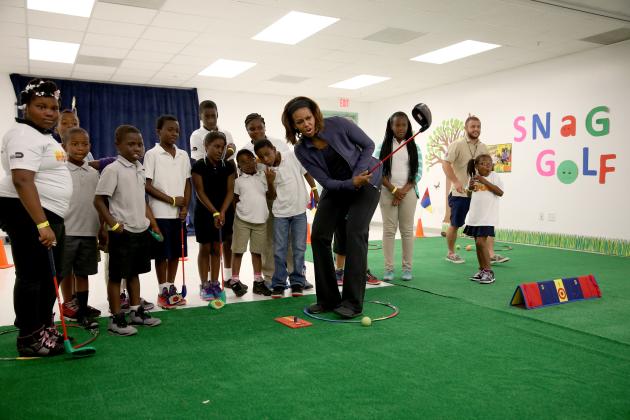 Michelle Obama Visits Miami Parks For “Let’s Move” Event
