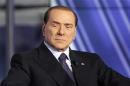 Italy's former Prime Minister Silvio Berlusconi appears as a guest on the RAI television show Porta a Porta (Door to Door) in Rome