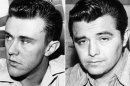 FILE - This combo made from file photos shows Richard Hickock, left, and Perry Smith, the two men hanged for the Nov. 15, 1959 murders of Herb and Bonnie Clutter and their children in Holcomb, Kan. that became infamous in Truman Capote's true-crime book "In Cold Blood." Kansas Bureau of Investigation Deputy Director Kyle Smith said Wednesday, May 29, 2013, that DNA testing so far has been inconclusive on whether two men can also be linked to the unsolved murders of a Florida family weeks later. Smith said the agency will continue testing material collected from the remains of the convicted murderers. The KBI initially projected it would have definitive results from the DNA early this month, but the agency now has no timetable for when the testing will be complete. (AP Photos/File)
