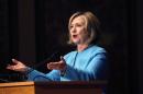 Hillary Clinton speaks on "Smart Power: Security Through Inclusive Leadership" at Georgetown University in Washington
