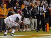 Alabama wide receiver Amari Cooper (9) catches a pass for a touchdown during the first quarter of an NCAA college football game against Tennessee, Saturday, Oct. 20, 2012 in Knoxville, Tenn. (AP Photo/Wade Payne)