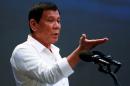 President Rodrigo Duterte speaks during a gathering of businessmen in Pasay city, Metro Manila