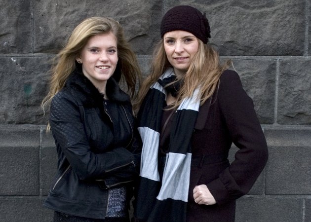 In this Sunday, Dec. 30, 2012 photo, Blaer Bjarkardottir, 15, left, and her mother, Bjork Eidsdottir, are photographed outside a court building in Reykjavik. Blaer Bjarkardottir is bringing legal action against the Icelandic government to allow her to use her name, which is not on the list of 1,853 government-approved female names. Blaer's mother is supporting her daughter’s right to have her name recognized. She said she did not know the name wasn’t on the list when she chose it for her daughter. Icelandic law requires names to comply with Icelandic grammar and orthography. The name means "light breeze" in Icelandic. There are 1,712 approved male names. (AP Photo/Anna Andersen)