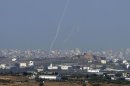Humo en Gaza tras el disparo de un proyectil contra Israel