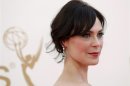 Michelle Forbes from poses as she arrives at the 63rd Primetime Emmy Awards in Los Angeles