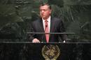 Jordan's King Abdullah II speaks during the UN General Assembly at the United Nations in New York, on September 24, 2014