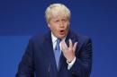 London Mayor Boris Johnson speaks during the Conservative Party Conference in Birmingham