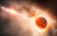 智利南部天文學家表示，他們用高倍數望遠鏡首次直接捕捉到胚胎行星「原行星」形成的景象，這時的原行星還處於濃厚的氣體和星塵之中。