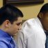 Trent Mays, 17, left, and co-defendant 16-year-old Ma'lik Richmond sit in court before the start of the third day of their trial on rape charges in juvenile court on Friday, March 15, 2013 in Steubenville, Ohio. Mays and Richmond are accused of raping a 16-year-old West Virginia girl in August of 2012. (AP Photo/Keith Srakocic, Pool)