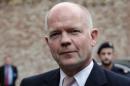 British Foreign Secretary Hague arrives for a meeting in Vienna