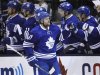 Maple Leafs' Kessel celebrates with teammates after scoring against the Boston Bruins during the second period in Game 3 of their NHL Eastern Conference quarter-final hockey playoff series in Toronto