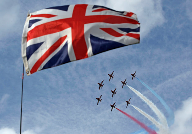 The Red Arrows Perform Their First Public Aerobatic Display Following The Death Of One Of Their Flight Team