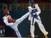 Japan's Uchimura fights Australia's Khalil during 58kg taekwondo in Beijing
