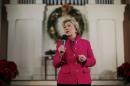 U.S. Democratic presidential candidate Hillary Clinton speaks at a campaign town hall meeting at South Church in Portsmouth, New Hampshire