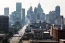 A view of Downtown Detroit looking south on Woodward Avenue is shown July 19, 2013 in Detroit, Michigan